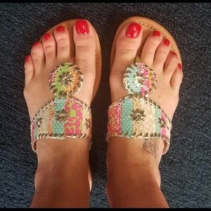 Multi color sandals